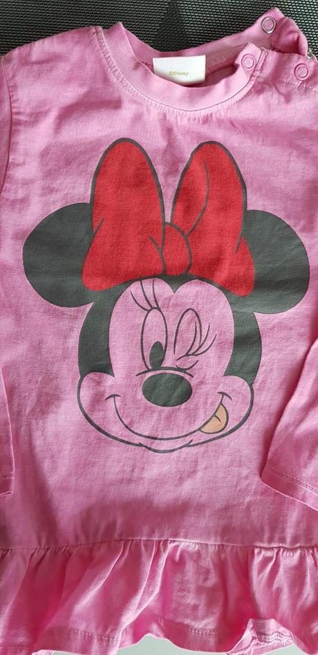 Dětské růžové triko/tunika disney s minnie vel. 80, disney,80
