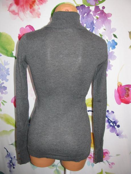 Dámský tenký šedý rolák h&m, h&m,xs