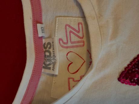 Bílé tričko na zdobení třpytivými flitry, velikos, kids,110