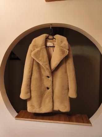 Pudrový kožich zara xs, zara,xs