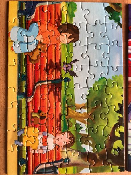 Laura a jeji hvezda - puzzle 4 kusy - kufrik,