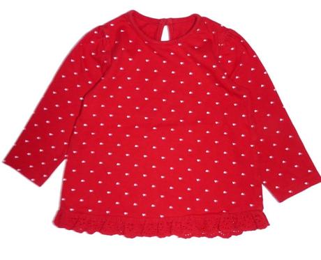 Bavlněné tričko s krajkou vel. 80, george,80