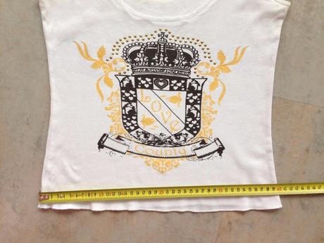 Bílé tričko s korunkou zn. mango jeans, vel.m, 38, mango,m