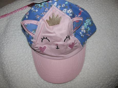 Dívčí bavlněná růžovo modrá kšiltovka, george,116