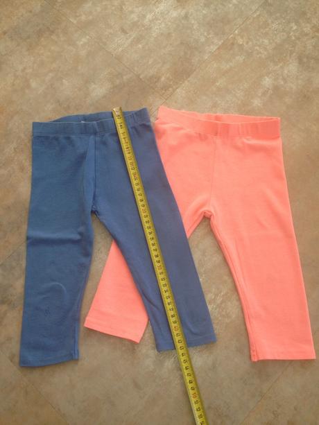 2ks 3/4 legíny next modrá oranžová 2-3roky 98cm, next,98