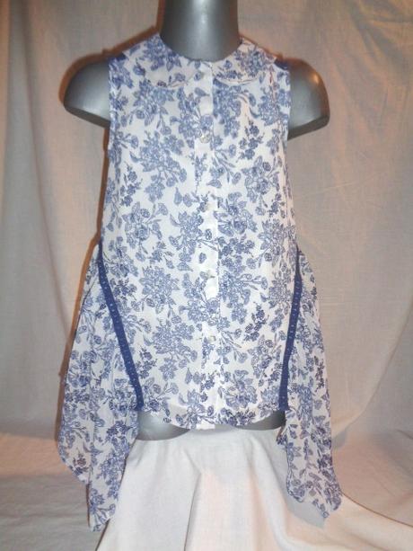 Exkluzivní blůzka s cípama - cibulákový vzor, tu,110