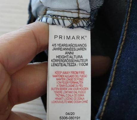 Džíny vel. 4 - 5 let, primark,110