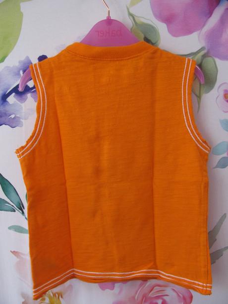 Krásně oranžové bavlněné tričko s nápisem, children's place,92