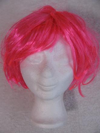 Kostým - paruka, mikádo, neonově růžová, 