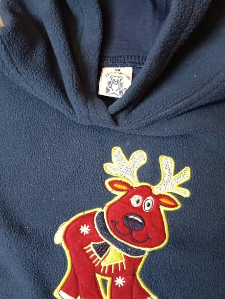 2x tmavě modré fleecové mikiny, vel.98 (2-3 roky), f&f,98