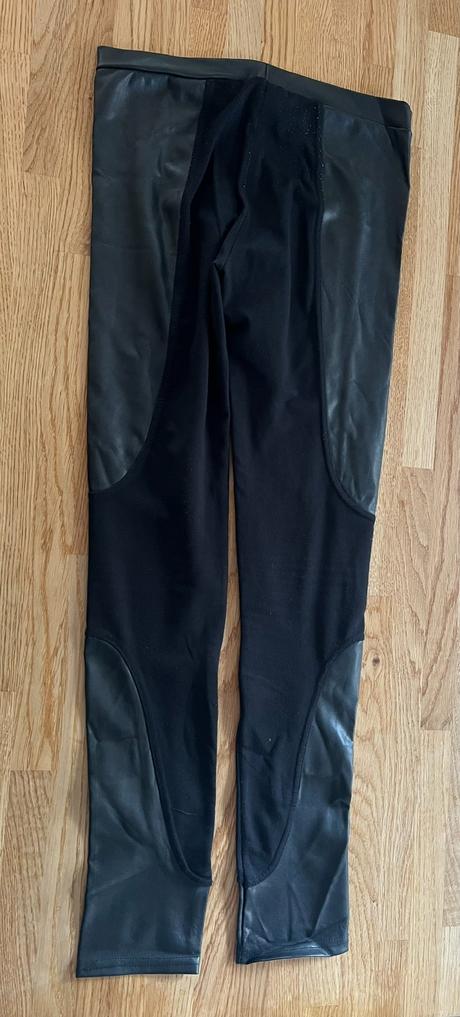 Legíny & gatě s koženkovými doplňky vel. 158/164, 158