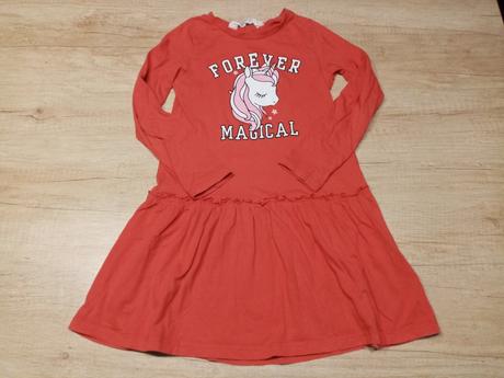 Šaty/tunika hm unicorn vel. 110/116, h&m,110
