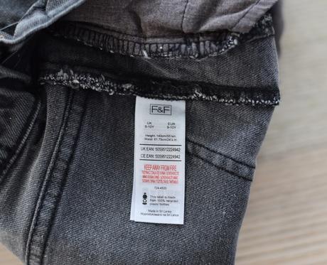 Džíny vel. 9 - 10 let, f&f,140