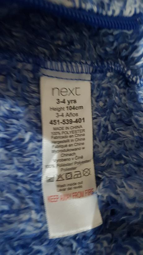 Fleesový overal značky next, velikost 3-4 roky, next,104