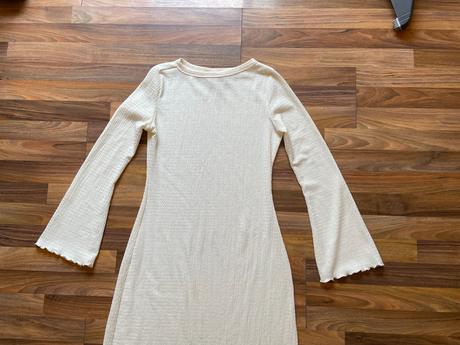 Krémové maxišaty, vel l/xl asi i méně, forever 21, l