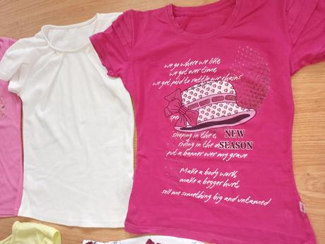 Trika dívčí krátký rukáv vel.128-140, h&m,128