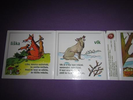 2 x dětské leporelo , zvěř v lese,