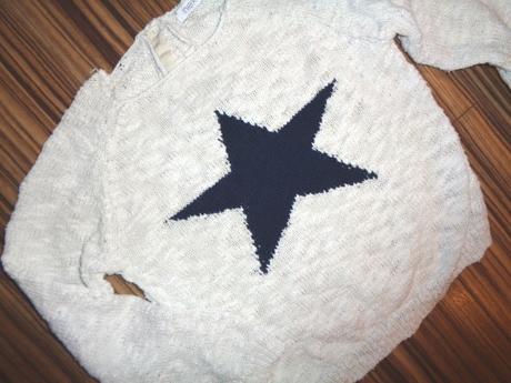 Krásný bavlněný svetr s modrou hvězdou od nextu, next,98