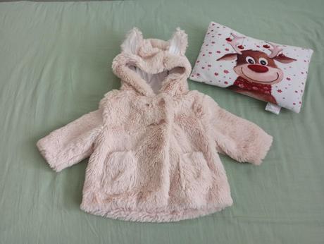 Chlupatý kabátek s oušky, next,68