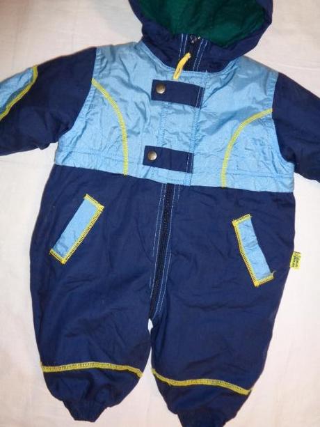 Super zimní teploučká modrá kombinéza, baby club,74