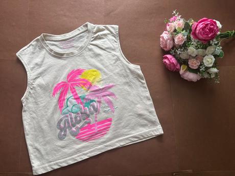 Triko crop top béžové - v.10/11 let, primark,146