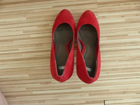 Červené semišové lodičky asos vel. 38, 38