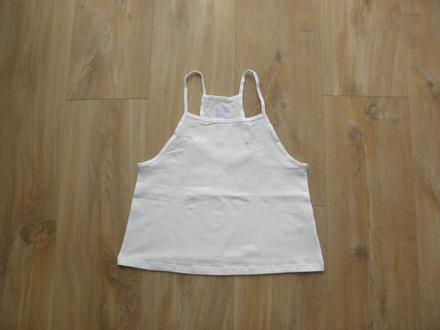 Bílý dívčí top / tílko zn. tchibo vel.146/152, tchibo,146