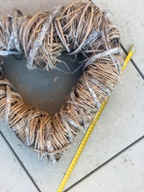 Dekorace - maxi srdce z proutí, 