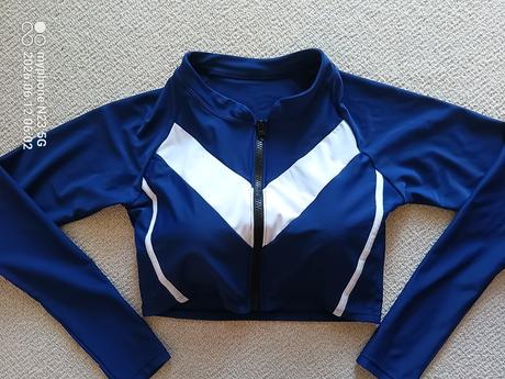 Crop top mikina s push up podprsenkou zn."aiosnuo", l