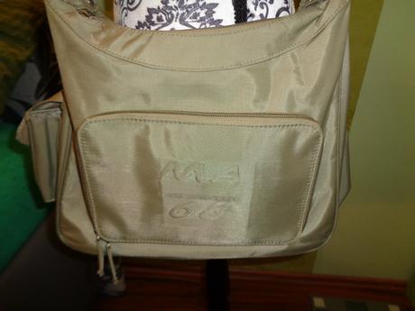 Super sportovní kabelka - lesklá khaki-hodně kapes, 