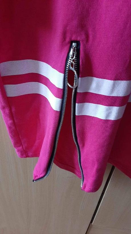 Růžová dlouhá mikina vel. uni, 