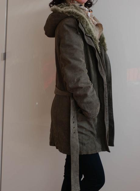 Vintage kozeny vytepleny kabat, tcm,34