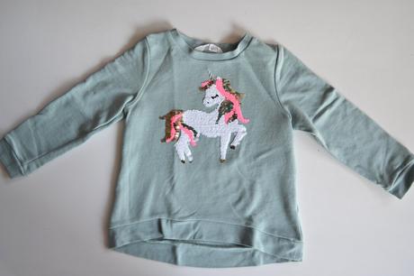 Mikinka s jednorožcem, h&m,110