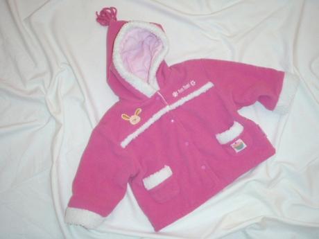 Kouzelný  růžový teploučký flís kabátek, 74