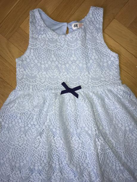 Šaty, šatičky, krajka,h&m,128, h&m,128