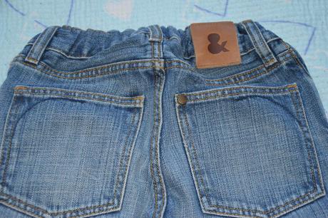 110 116 bavněné džíny, regulace v pase, h&m,110