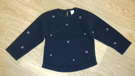 Fleecová mikina s růžovým vyšíváním, adams,98