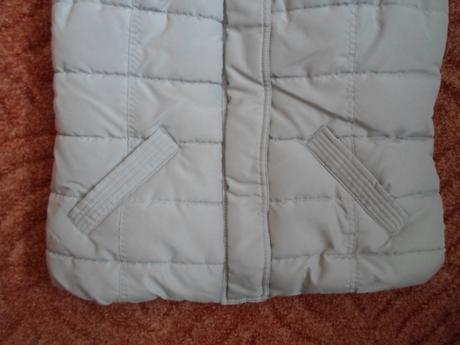 Šedá zateplená vesta vestička s kožíškem, f&f,m