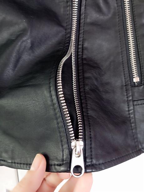 Koženková bunda biker, sinsay,40