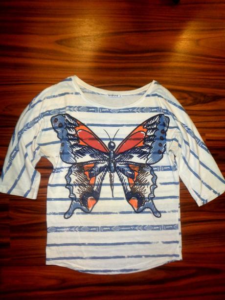 Super tričko s motýlem, terranova,m