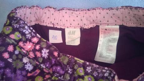 Tenké manžestrové kalhoty podšité bavlnou, ham, 86, h&m,86