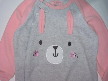 Flísový overálek zajíček vel.98, primark,98