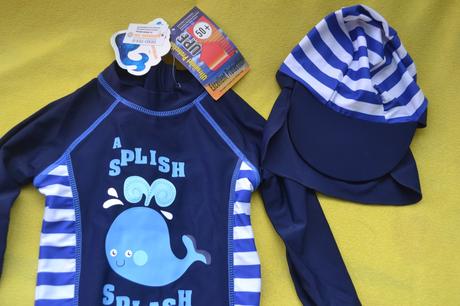 Overal na plavání s kšiltovkou, na 12-18měs., 80 / 86