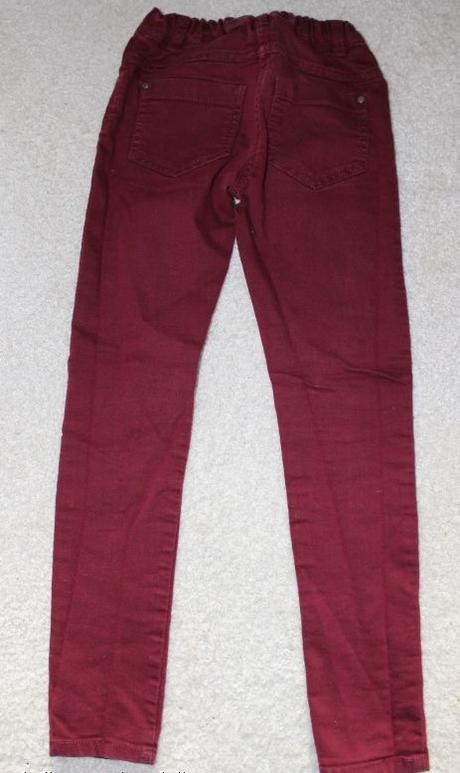 Op779. vínové kalhoty dívčí 7-8 let, zn.f&f, 128