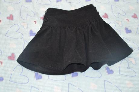 122 128 černá manšestrová sukně, evie angel,122