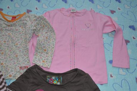 Růžové triko dl. rukáv, zdobené kamínky, 116