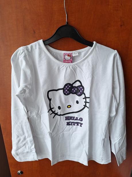 Tričko dlouhý rukáv hello kitty vel. 134 / 140, hello kitty,134