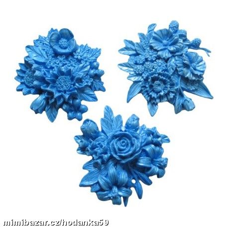 Silikonová forma-3 druhy kytic, 