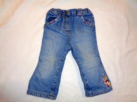 Super zateplené rifle s medvídkem pú, c&a,86