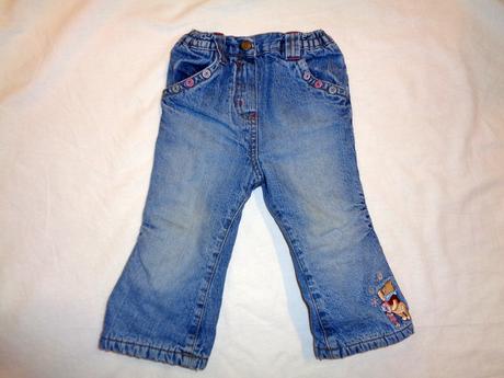 Super zateplené rifle s medvídkem pú, c&a,86